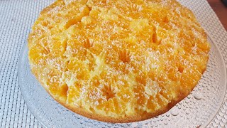 كيكة المندرين خفيفة وسريعة ومقادير بكل بيت🍊 Einfacher Clementinen Kuchen🍰 [upl. by Nnylyoj]