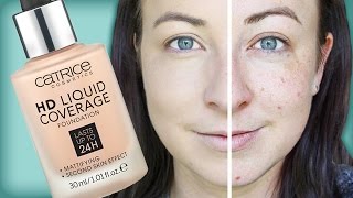 Catrice HD Liquid Coverage Foundation  Demo amp Review  Drugstore Makeup [upl. by Locke]