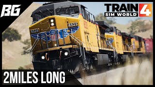 Long Heavy Freight Train to LA  Train Sim World 4 Antelope Valley [upl. by Ahsiaa]