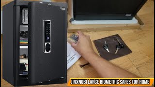 JINXNOBI Large Biometric Safes for Home [upl. by Ahsyla]