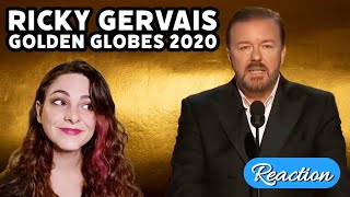 RICKY GERVAIS  Opening Monologue Golden Globes 2020  REACTION [upl. by Tarfe13]