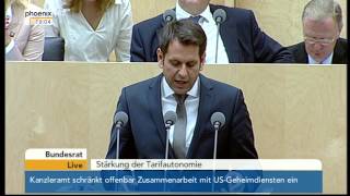 Bundesrat Billigung des Mindestlohns am 11072014 [upl. by Clippard377]