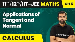 Applications of Tangent and Normal  Application of Derivatives  Class 1112IITJEE Maths [upl. by Takeo185]