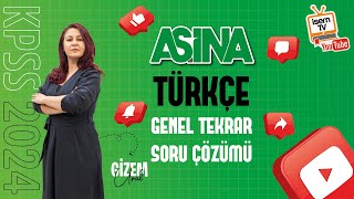 Aşina Türkçe KPSS  Gizem URAL  Genel Tekrar Soru Çözüm 1 [upl. by Free]