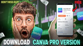 How to Get Canva Pro For Free  Canva Mod Apk  Download Canva Pro  Canva pro kaise download kare [upl. by Singhal593]