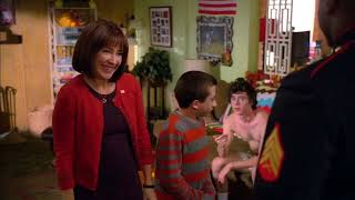 The Middle Frankie welcomes marines for Thanksgiving dinner scene [upl. by Labina]