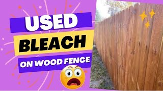 I used BLEACH on a wood fence woodfence [upl. by Neibart]