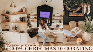 CHRISTMAS DECORATE WITH ME PART ONE  LIVING ROOM CHRISTMAS DECORATING IDEAS 2023 [upl. by Ennirok]