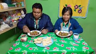 preparé deliciosos nopales fritos con cebolla y chiles secos para cenar con mi familia en el rancho [upl. by Adnohser696]