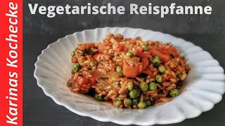 Vegetarische Reispfanne mit Gemüse einfach gesund lecker und vegan [upl. by Bailar]