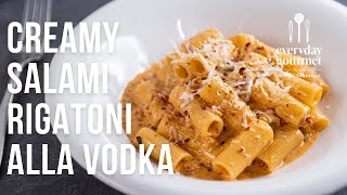 Creamy Salami Rigatoni alla Vodka  EG13 Ep74 [upl. by Ignatius]