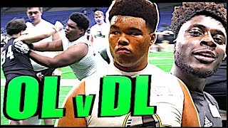 1v1s  OLv DL  AllAmerican Combine 🔥🔥 San AntonioTX 2020 UTR Top Plays [upl. by Nnylannej]