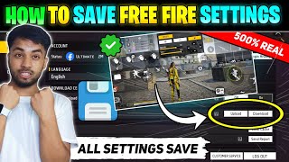 How To Save Settings In Free Fire  Free Fire Setting Save Kaise Kare  How To Save FF Settings [upl. by Nidraj]