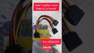 Sata Y splitter power cable to add more Hard drive or SSD in Your PC [upl. by Alyaj941]