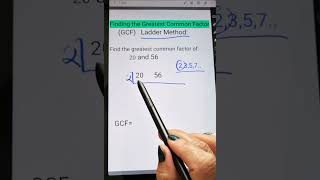 Greatest Common Factor How to Find the Greatest Common Factor or GCF of Numbers shortsyoutube [upl. by Goeselt87]