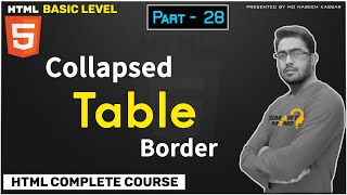 28 Collapse Border in HTML Table for Beginners in Hindi Part  28 [upl. by Asle]