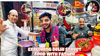 Exploring Street food of Delhi With Father 😍foodvlog [upl. by Elagibba57]