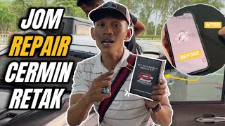 CARA MEMBAIKI CERMIN KERETA RETAK Tutorial Step by Step [upl. by Bowra260]