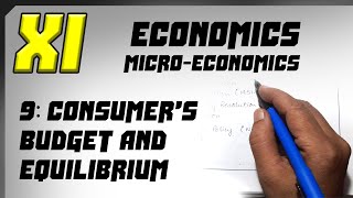 XI Microeconomics 9Consumers Budget and Equilibrium [upl. by Smiley]