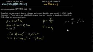 fph101  Samochód STYCZEŃ 2002  A1  zadanie z fizyki  filomaorg [upl. by Odrick]