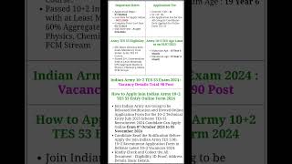 Join Indian Army 102 TES 53 Entry July 2025 Batch Apply army indian [upl. by Viguerie]