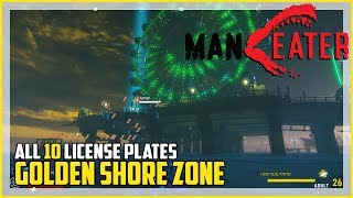 Maneater Sapphire Bay All License Plate Locations Guide [upl. by Ralat]