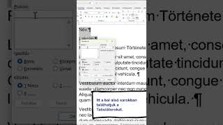 Gyors segítség  Ms Word Tabulátor pontozással [upl. by Ratib]