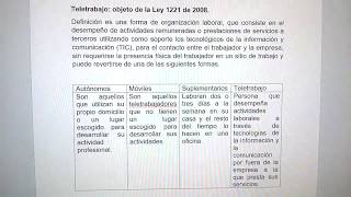 Teletrabajo en Colombia  Ley 1221 de 2008 [upl. by Faustus]