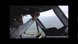 HD Twin Otter landing  Capurganá Full cockpit audio ENG SUBS [upl. by Loralee233]