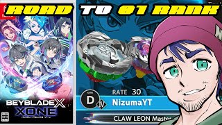 BEYBLADE X XONE RANKED ROAD TO 1ST WITH LEONCLAW 4 [upl. by Gerek860]