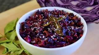 Red Cabbage Stir Fry  Purple cabbage Palya sabzi [upl. by Thia]