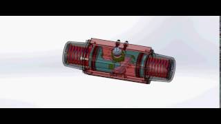 Pneumatic actuator single acting [upl. by Coretta]