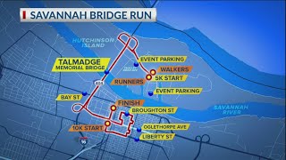 Traffic closures for Enmarket Savannah Bridge Run [upl. by Yerak913]