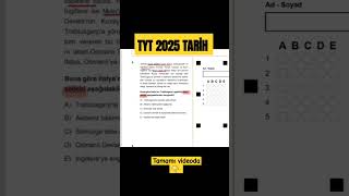 TYT 2025 TARİH DENEME ÇÖZÜMÜ 🎯 tyt2025 ayttarih2025 [upl. by Ellered]