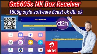 Gx6605sNk Box Receiver New software updates  Dscam options  videocon88 ok [upl. by Doris]