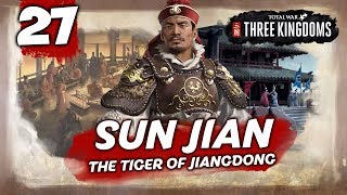 THE TIGER EMPEROR Total War Three Kingdoms  Sun Jian  Romance Campaign 27 [upl. by Arel]