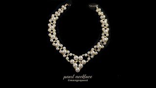 Pearl Necklace Tutorial Fashion Jewelry DIY [upl. by Fish]