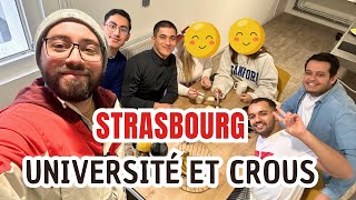 visite de Strasbourg université et Crous a la rencontre des étudiants [upl. by Eelyak]