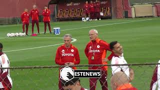 Roma lallenamento completo della squadra di Claudio Ranieri che show del tecnico giallorosso [upl. by Eynobe]