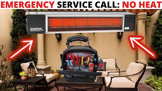 HVAC Service Call Infrared Patio Heater Not Working Direct Spark Ignition Module Pilot Electrode [upl. by Whitford43]