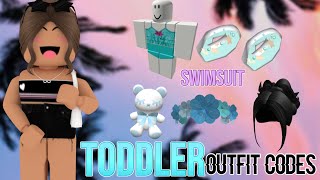 CUTE TODDLER SWIMSUIT ROBLOX OUTFIT CODES FOR RPS  Bloxburg Outfit Codes [upl. by Eniamrehs]