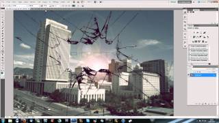 Tutoriel photoshop  Vision à travers une vitre brisée [upl. by Cook]