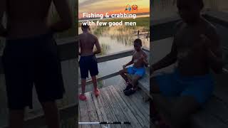 On the island Fishing amp crabbing with few good men hunting teamworkmakingmemories 🎣🦀 [upl. by Sezen]