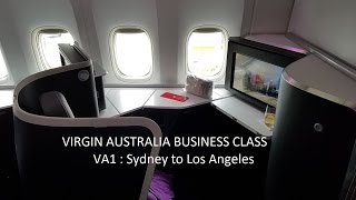 Virgin Australia Business Class B777300ER ✈ Sydney to Los Angeles VA1 [upl. by Lillian]