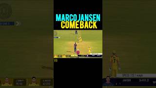 Marco Jansen 😱 Super Come Back  wicket Clean Bowled wicket [upl. by Auqeenwahs564]