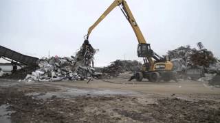 Scrap Handling Machine Demo  Cat MH3049 Material Handler [upl. by Whitford328]