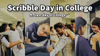 Last Day of College 💔  Scribble Day  Signature Day  Farewell Vlog [upl. by Deerc]