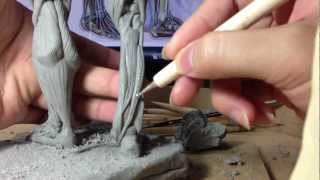 How to Sculpt Ecorche Hercules  Part 51 Right Lower Leg Muscles [upl. by Eltsyrk680]