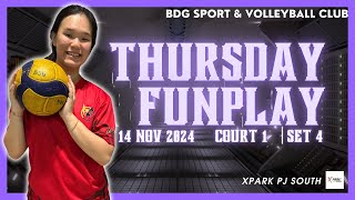 BDG Thursday Mix FunPlay Court1  Set4 14112024 DJI [upl. by Noitsirhc]