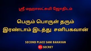 பெரும் பொருள் தரும் இரண்டாம் இடத்து சனிபகவான்  Sri Mahalakshmi Jothidam  Tamil Astrology [upl. by Eignat969]